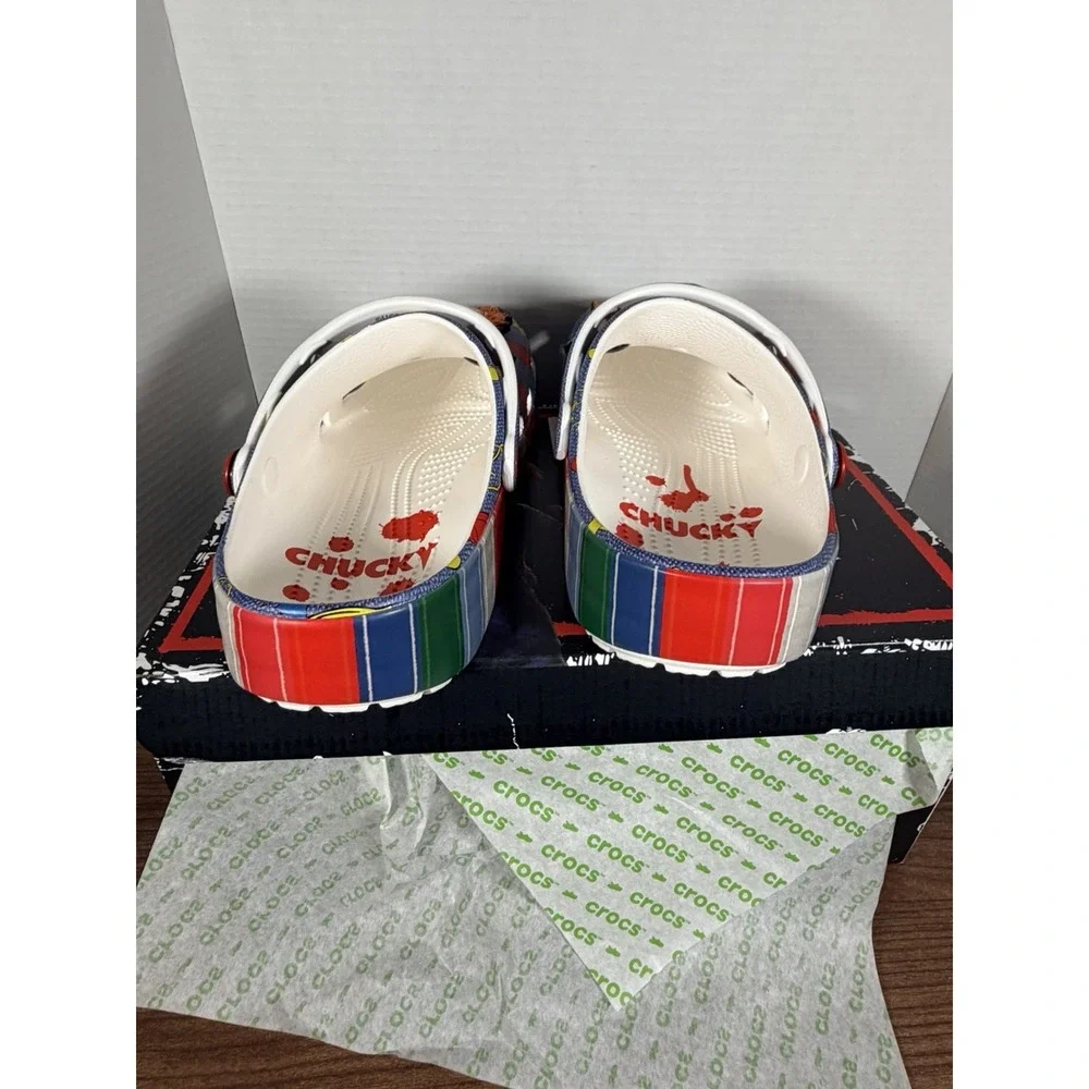 Crocs Chucky Classic Slip On Clogs Mens Size 10‎ Sandals Multi Blue Halloween